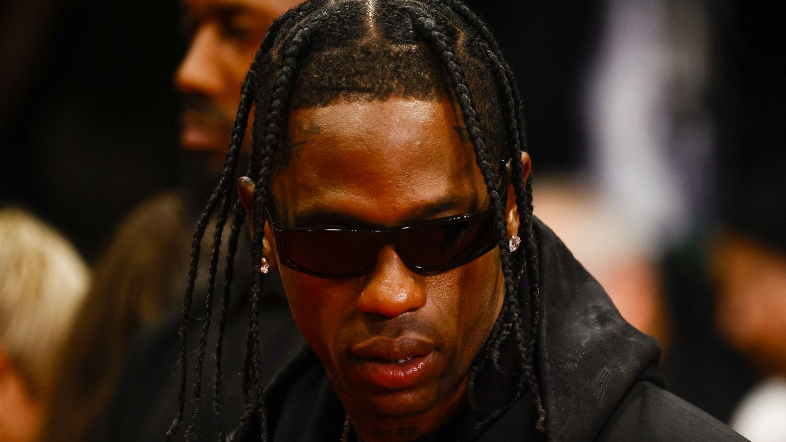 Travis Scott poses at the 76th Cannes Film Festival.