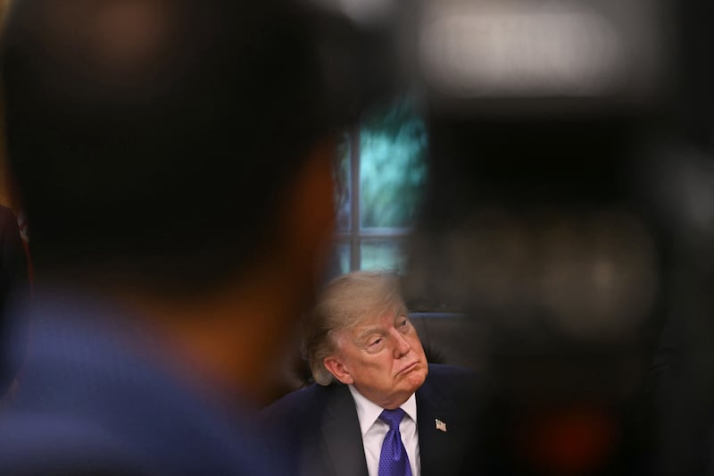 US President Donald Trump makes an announcement on steel in the Oval Office of the White House in Washington, DC, on September 28, 2026. (Photo by Kent NISHIMURA / AFP via Getty Images)