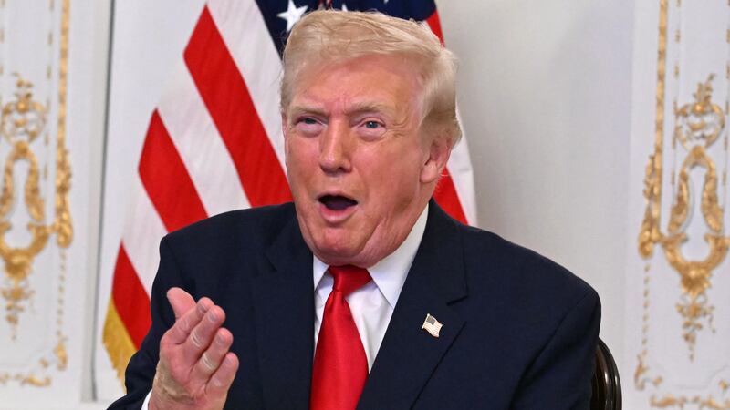 US President Donald Trump participates in a video call with military service members from his Mar-a-Lago residence in Palm Beach, Florida, on November 27, 2025, during the Thanksgiving holiday. US President Donald Trump said Thursday that Sarah Beckstrom, one of the two National Guard troops shot a day earlier near the White House, had died, while the other soldier was "fighting for his life."