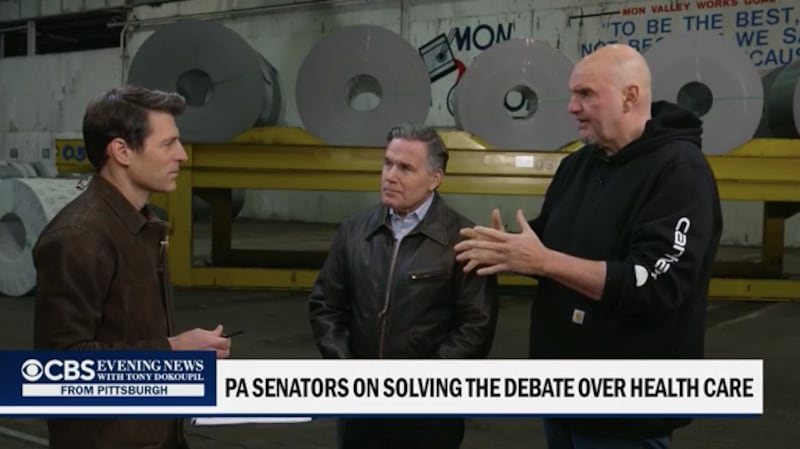 Fetterman and McCormick on CBS Evening News with Tony Dokoupil