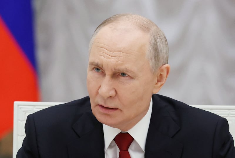 Russia's President Vladimir Putin attends a meeting