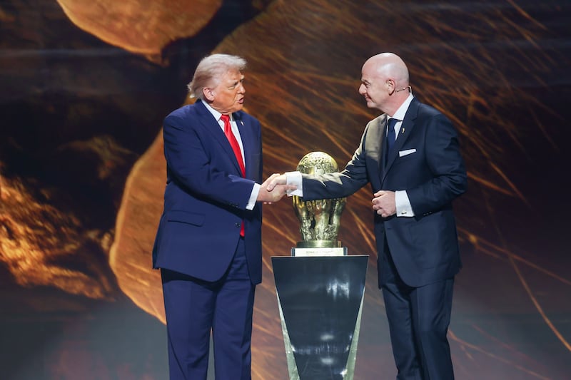 Gianni Infantino and President Donald Trump