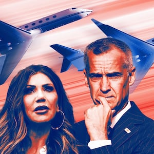 Kristi Noem, Corey Lewandowski and jets.