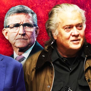 Charlie Kirk, Michael Flynn, Steve Bannon, Walt Nauta