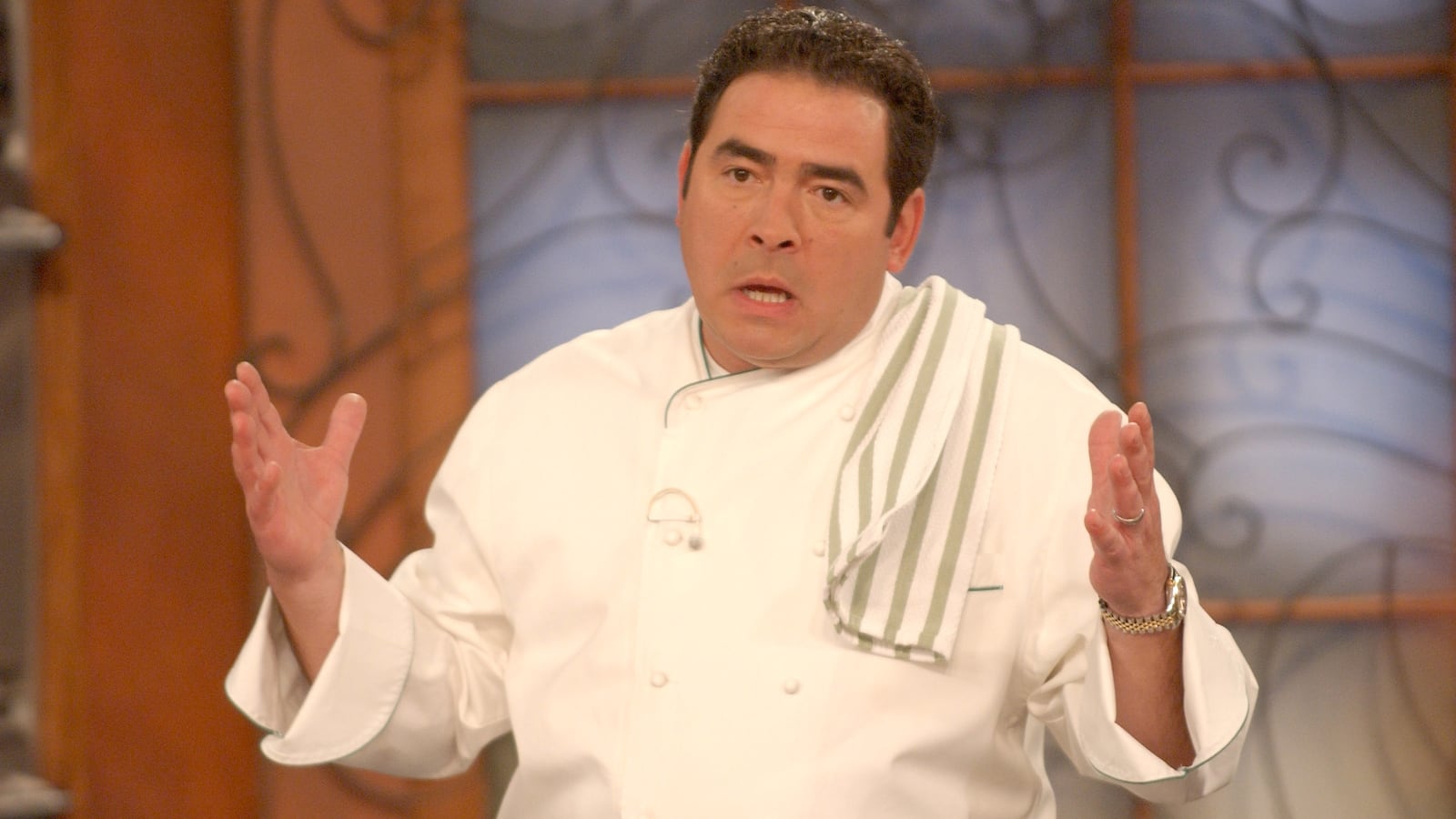 Emeril Lagasse during Sammy Hagar Visits "Emeril Live" at Food Network Studios in New York City, New York