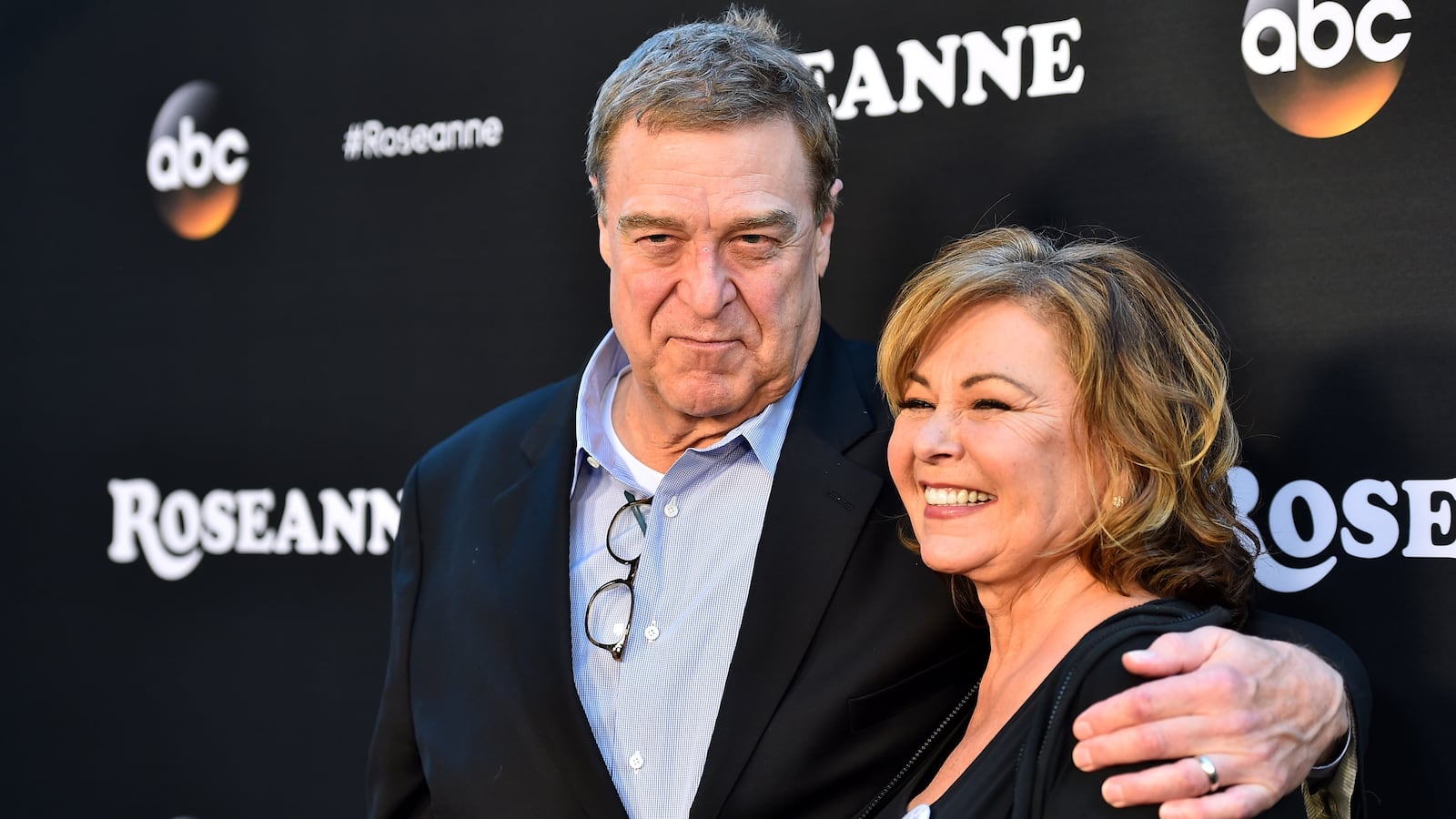John Goodman and Roseanne Barr
