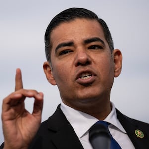 WASHINGTON, DC - DECEMBER 13: Rep. Robert Garcia (D-CA) speaks during a news conference about Republican efforts to open an impeachment inquiry into U.S. President Joe Biden, outside the U.S. Capitol on December 13, 2023 in Washington, DC. Earlier in the day, U.S. President Joe Biden's son Hunter Biden defied a subpoena from Congress to testify behind closed doors ahead of a House vote on an impeachment inquiry against his father. (Photo by Drew Angerer/Getty Images)