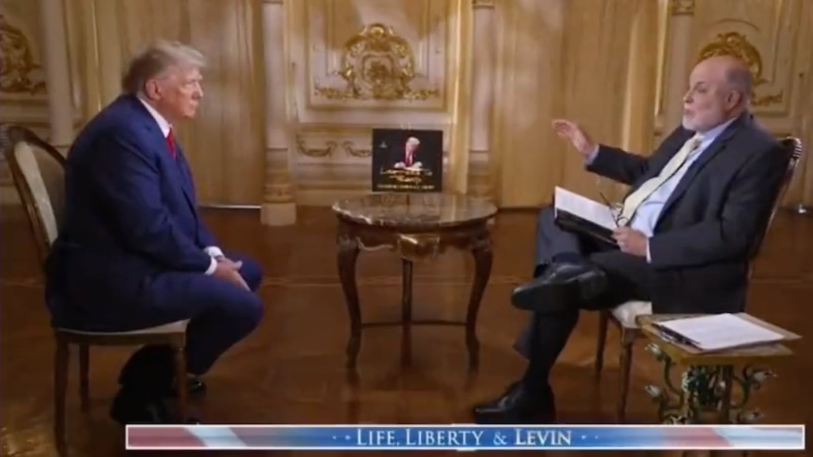 Fox host Mark Levin fawned over President Donald Trump in a sit-down interview on Sunday.