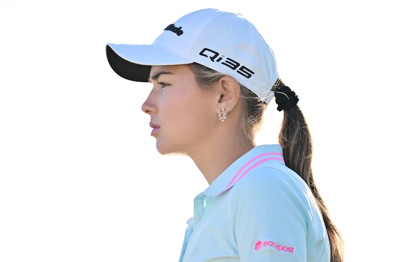 Amateur Kai walks the first hole during the second round of The ANNIKA driven by Gainbridge at Pelican 2025 at Pelican Golf Club on November 14, 2025 in Belleair, Florida.