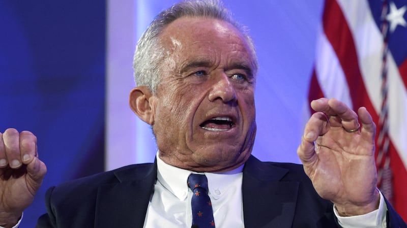 Secretary of Health and Human Services Robert F. Kennedy Jr. speaks during a discussion at The Official MAHA Summit at Waldorf Astoria Hotel on November 12, 2025 in Washington, DC.