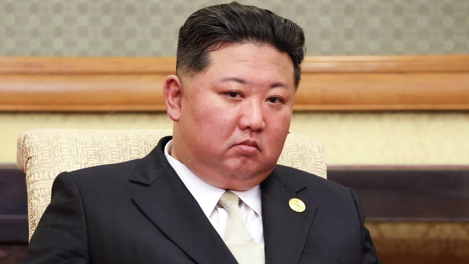 In this pool photograph distributed by the Russian state agency Sputnik, North Korean leader Kim Jong Un attends a meeting with Russia's President in Beijing on September 3, 2025. (Photo by Alexander KAZAKOV / POOL / AFP) (Photo by ALEXANDER KAZAKOV/POOL/AFP via Getty Images)