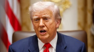 WASHINGTON, DC - OCTOBER 14: U.S. President Donald Trump speaks during a meeting with President of Argentina Javier Milei in the Cabinet Room at the White House on October 14, 2025 in Washington, DC. Trump is hosting Milei for a working lunch days after the U.S. Treasury finalized a $20 billion currency swap framework with Argentina in an effort to help stabilize its economy. (Photo by Kevin Dietsch/Getty Images)
