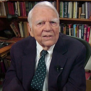 Andy Rooney in his last regular appearance on 60 MINUTES.