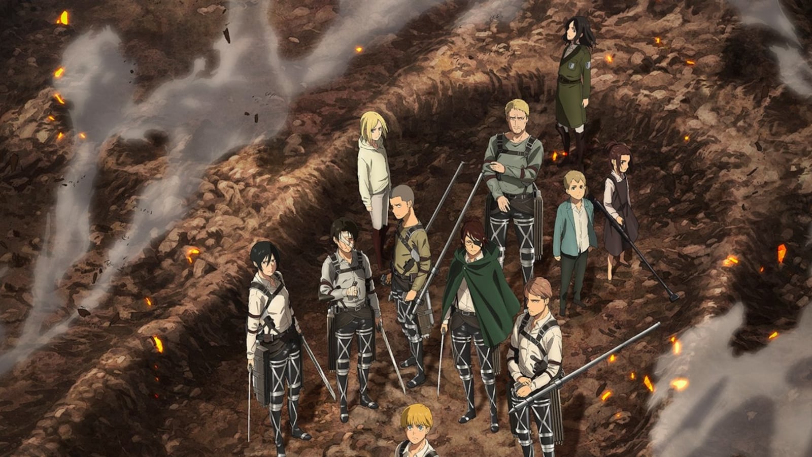 The cast of Attack on Titan.