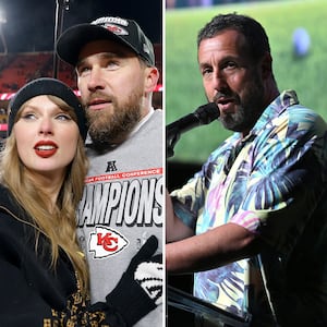 Taylor Swift, Travis Kelce, and Adam Sandler