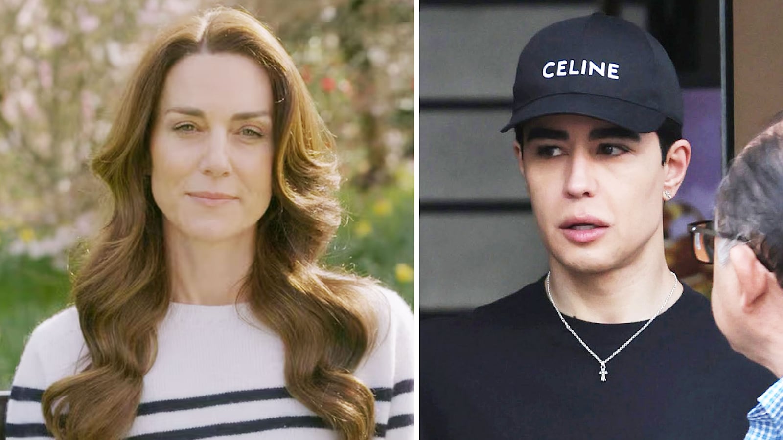 Kate Middleton, left, and Omid Scobie