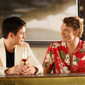 Hudson Williams and Connor Storrie in Heated Rivalry