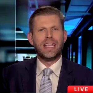 Kaitlan Collins interviews Eric Trump on CNN.