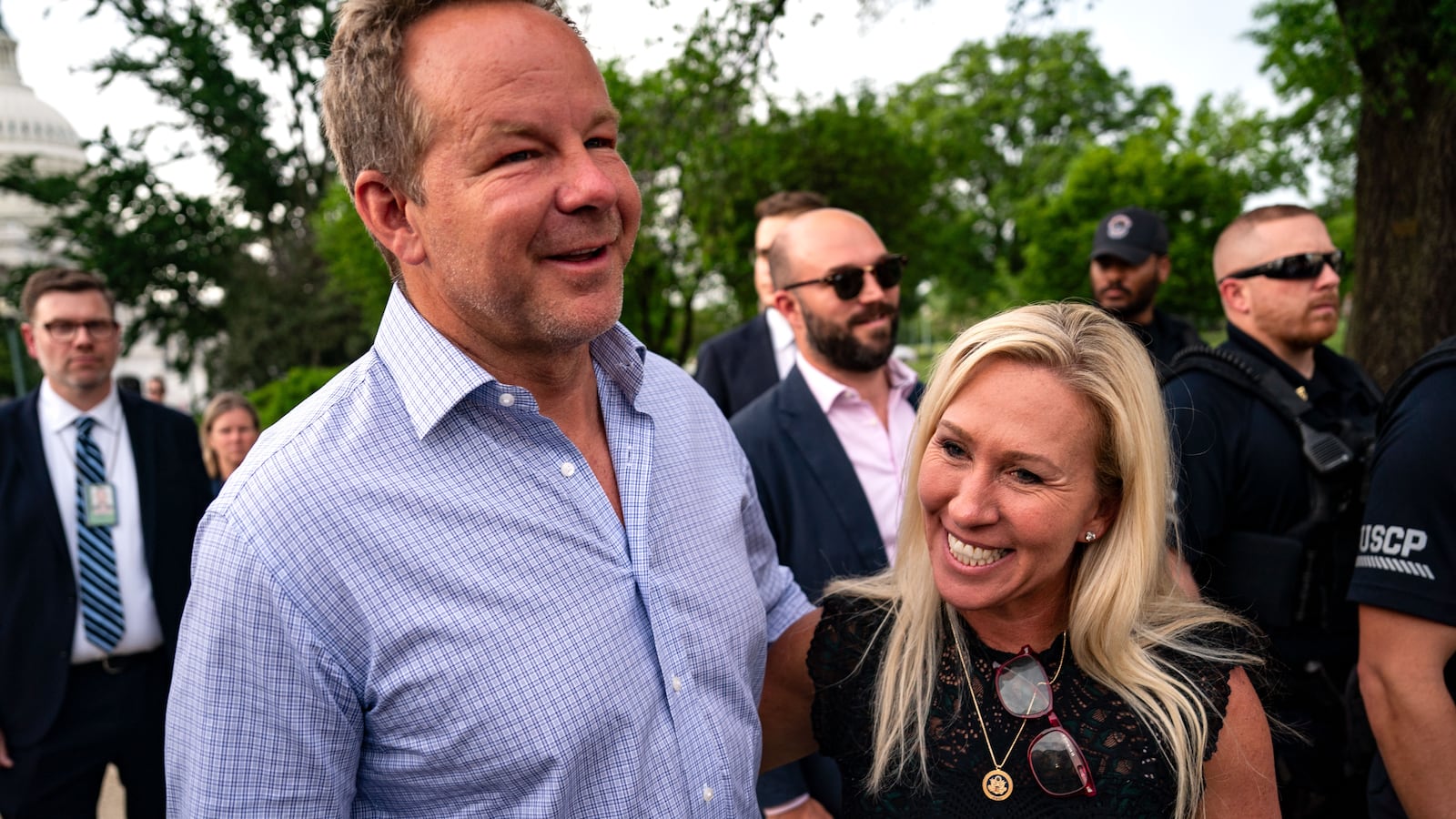 Marjorie Taylor Greene and Brian Glenn