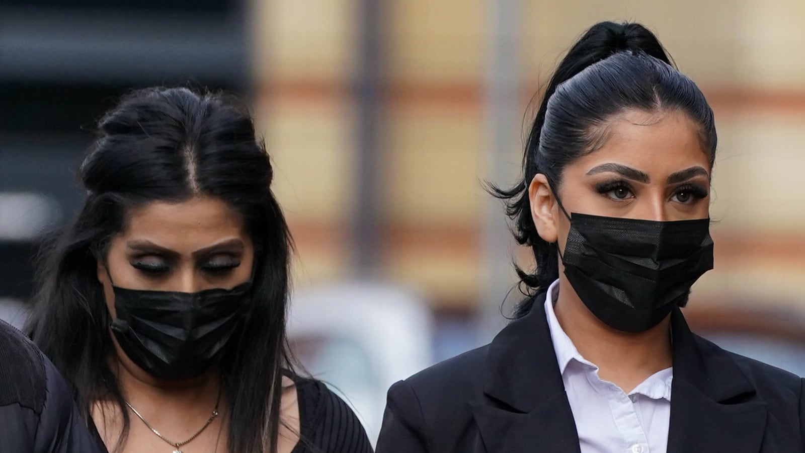 A picture of Mahek Bukhari (right) and her mother Ansreen Bukhari. The two were found guilty of murder in a U.K. court on Friday after ramming a car off the road, killing the two men inside.