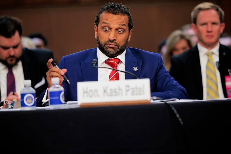 Federal Bureau of Investigation Director Kash Patel prepares to testify before the Senate Judiciary Committee in the Hart Senate Office Building on Capitol Hill on September 16, 2025 in Washington, DC.