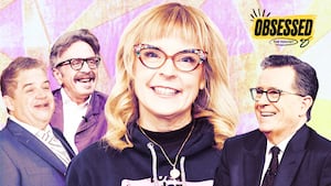 A photo illustration of Maria Bamford for the Obsessed Podcast.