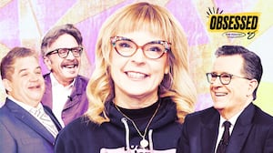 A photo illustration of Maria Bamford for the Obsessed Podcast.