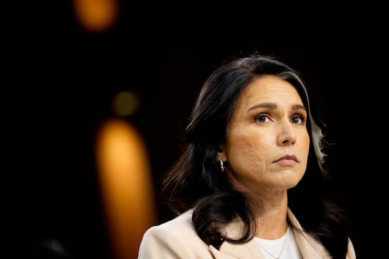 WASHINGTON, DC - MARCH 25: Director of National Intelligence Tulsi Gabbard appears during a Senate Committee on Intelligence Hearing on March 25, 2025 in Washington, DC. The hearing to examine worldwide threats comes a day after Jeffrey Goldberg, the editor-in-chief for The Atlantic magazine was inadvertently included on a high level Trump administration Signal group chat on bombing plans in Yemen on Houthi targets. (Photo by Andrew Harnik/Getty Images)