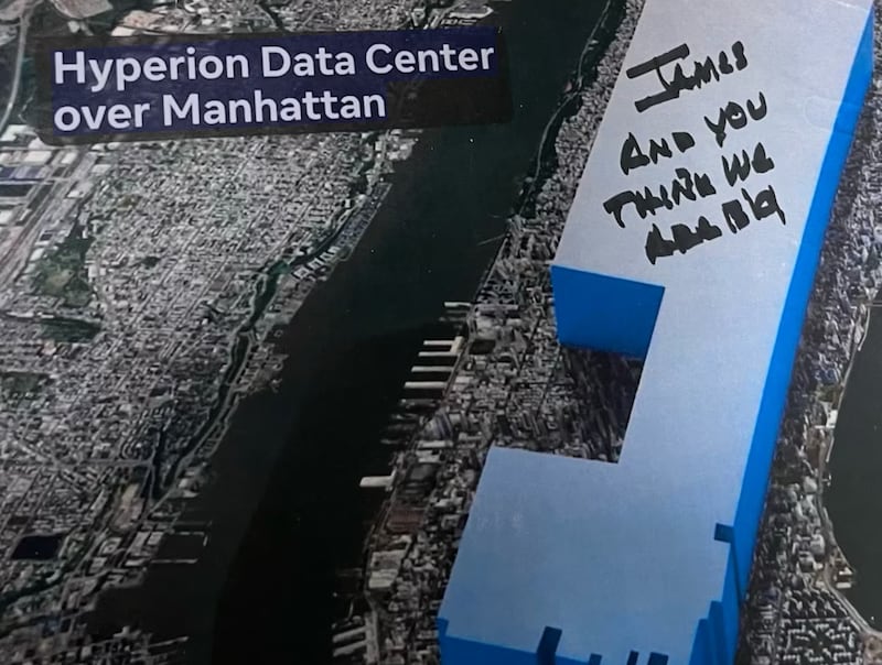 Data center over Manhattan.