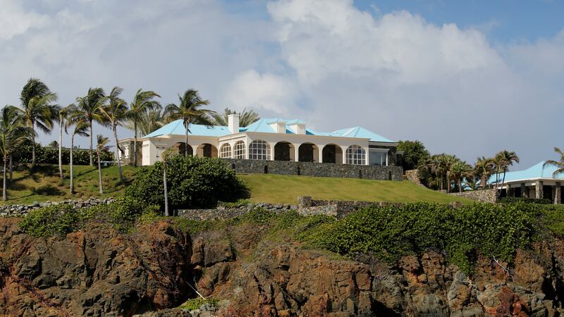 Jeffrey Epstein’s former private island, Little St. James, in the U.S. Virgin Islands, where he is accused of trafficking minors for sex.