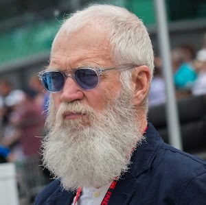 INDIANAPOLIS, IN - MAY 26:Team owner and Indiana native David Letterman on pit road prior to the NTT IndyCar Series 103rd running of the Indianapolis 500 on May 26, 2019, in Indianapolis, IN.(Photo by Khris Hale/Icon Sportswire via Getty Images)