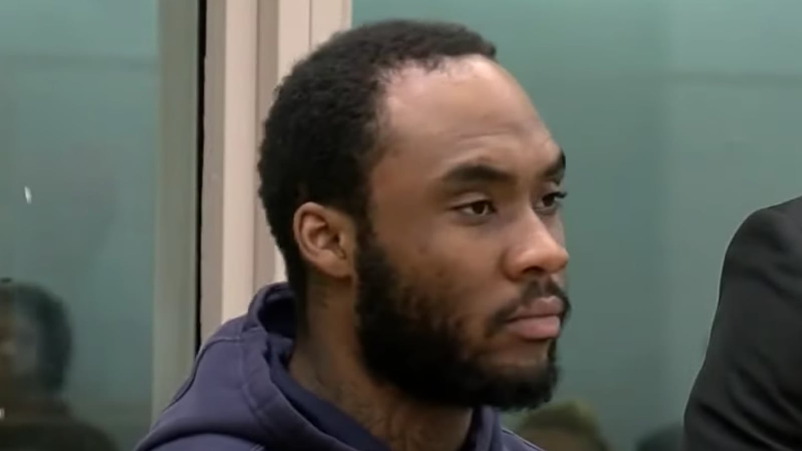 Tyrone Hunter in court after allegedly killing pregnant woman Isis LeShay Roseman after an argument about laser pointers in Cincinnati, Ohio.