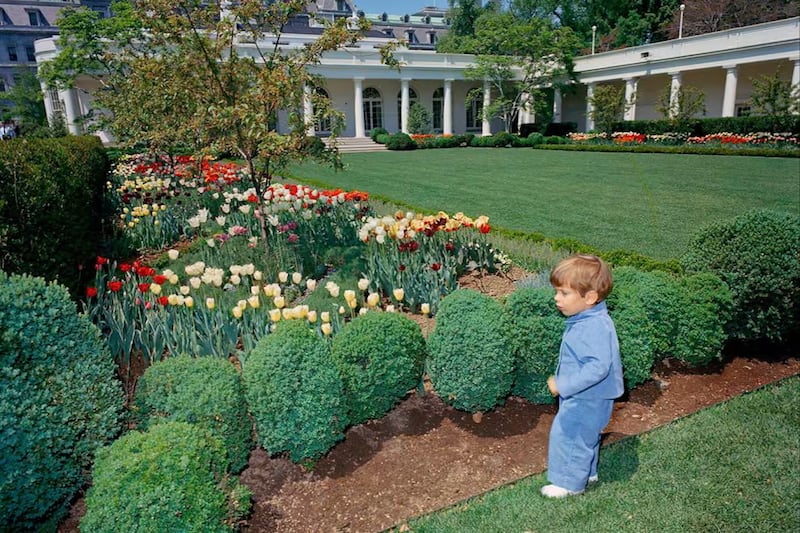 Jack Schlossberg shared this photo of his father, John F. Kennedy Jr., as a toddler in the White House Rose Garden in 1963.