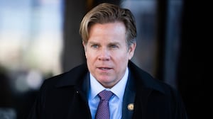 UNITED STATES - JANUARY 22: Rep. Mike Haridopolos, R-Fla., leaves a meeting of the House Republican Conference at the Capitol Hill Club on Wednesday, January 22, 2025. (Tom Williams/CQ-Roll Call, Inc via Getty Images)