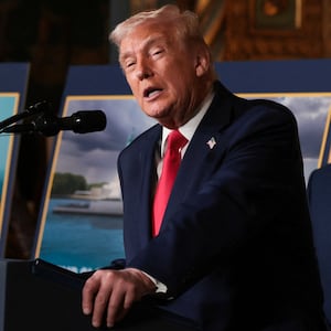 U.S. President Donald Trump attends a press conference, as he makes an announcement about the Navy's "Golden Fleet" at Mar-a-lago in Palm Beach, Florida, U.S., December 22, 2025. REUTERS/Jessica Koscielniak