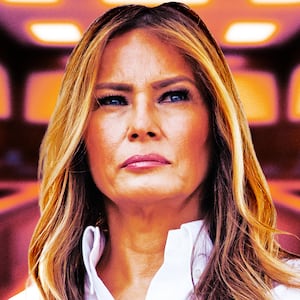 A photo illustration of Melania Trump.