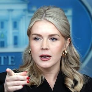 WASHINGTON, DC - DECEMBER 11: White House Press Secretary Karoline Leavitt answers questions during a press briefing at the White House on December 11, 2025 in Washington, DC. Leavitt answered questions about the recent U.S. military action to seize a sanctioned oil tanker off the coast of Venezuela amid a U.S. military buildup in the region. (Photo by Alex Wong/Getty Images)