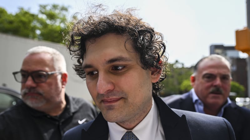 FTX Founder Sam Bankman-Fried arrives at Manhattan Federal Court for a court appearance in New York, United States on June 15, 2023