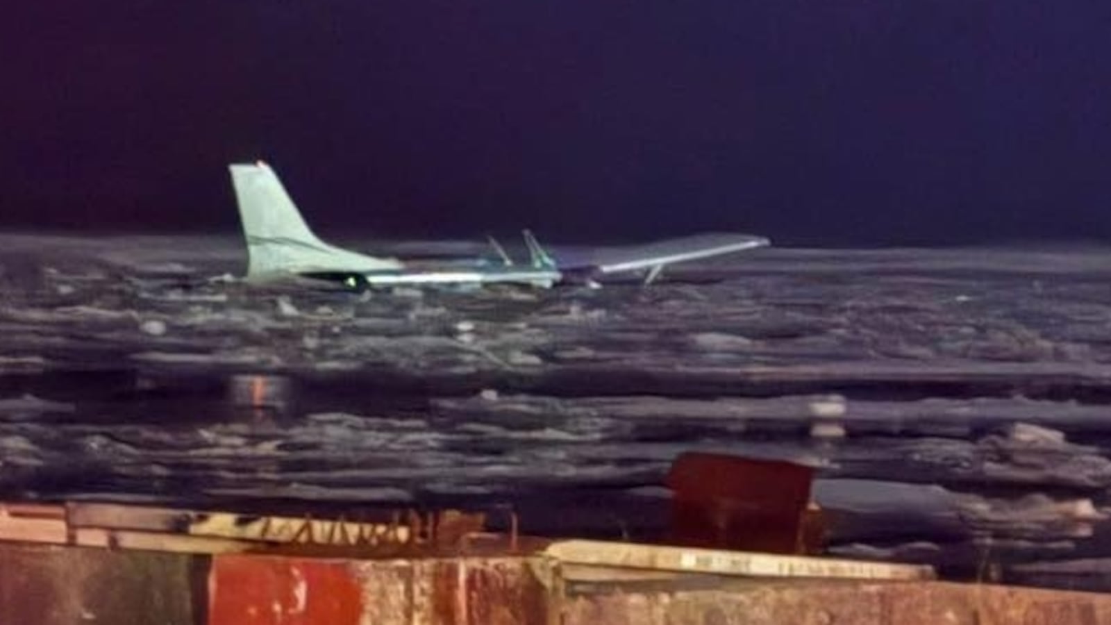 A small plane crashed into the Hudson River near Newburgh, NY on Monday, March 2, 2026.