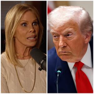 Cheryl Hines and Donald Trump