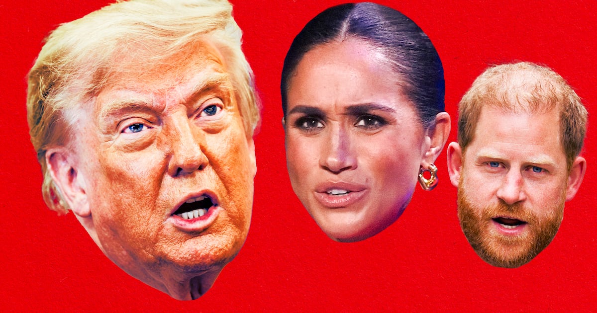 Photo: thedailybeast.com Donald Trump, Meghan Markle and Prince Harry