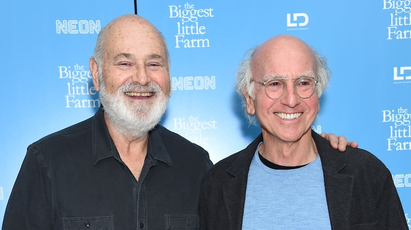 LOS ANGELES, CALIFORNIA - MAY 07: Rob Reiner (L) and Larry David attend "The Biggest Little Farm" Los Angeles Premiere at Landmark Theatre on May 07, 2019 in Los Angeles, California. (Photo by Gregg DeGuire/Getty Images for NEON)