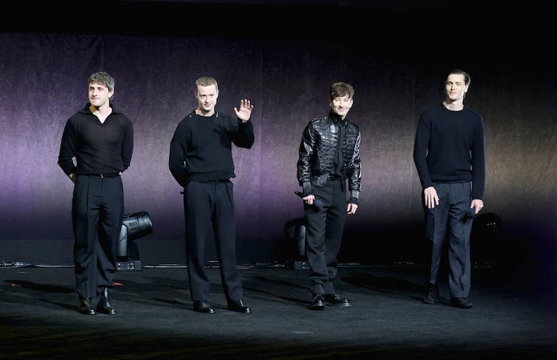 Paul Mescal, Joseph Quinn, Barry Keoghan and Harris Dickinson promote the upcoming films "The Beatles: A Four-Film Cinematic Event" at the Sony Pictures Entertainment presentation