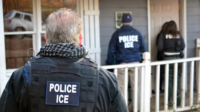ATLANTA, GA - FEBRUARY 9: In this handout provided by U.S. Immigration and Customs Enforcement,  Foreign nationals were arrested this week during a targeted enforcement operation conducted by U.S. Immigration and Customs Enforcement (ICE) aimed at immigration fugitives, re-entrants and at-large criminal aliens February 9, 2017 in Atlanta, Georgia.  (Photo by Bryan Cox/U.S. Immigration and Customs Enforcement via Getty Images)