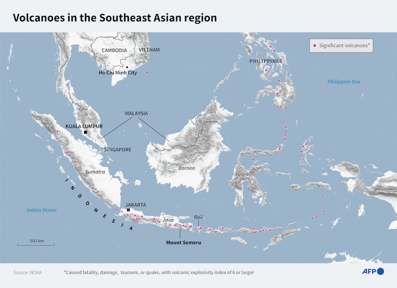 Map of the Indonesian archipelago.