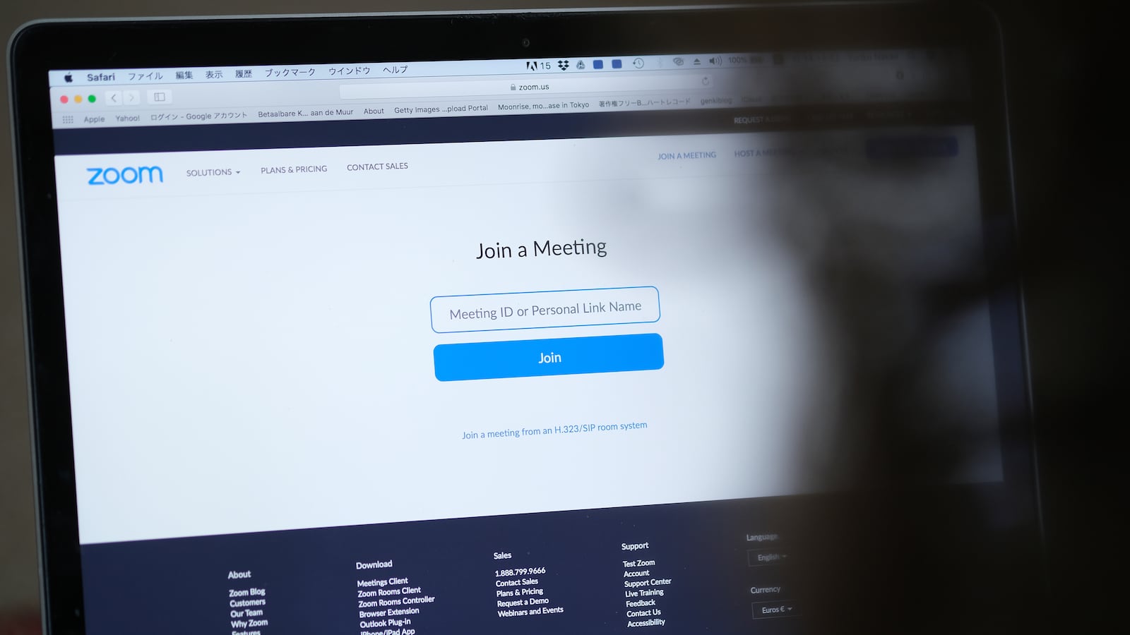 In this photo illustration, the website of Zoom Video Communications Inc is seen on April 4, 2020.