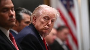 President Donald Trump insisted on Thursday that he was not sleeping in his previous Cabinet meetings when he had his eyes closed, but said he shut his eyes because the meetings were "pretty boring."