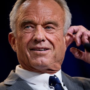Health and Human Services Secretary Robert F. Kennedy Jr. pauses while speaking at a news conference at the Health and Human Services Department on April 22, 2025 in Washington, DC. Kennedy spoke about the intent of the FDA "to phase out the use of petroleum-based synthetic dyes in the nation's food supply."
