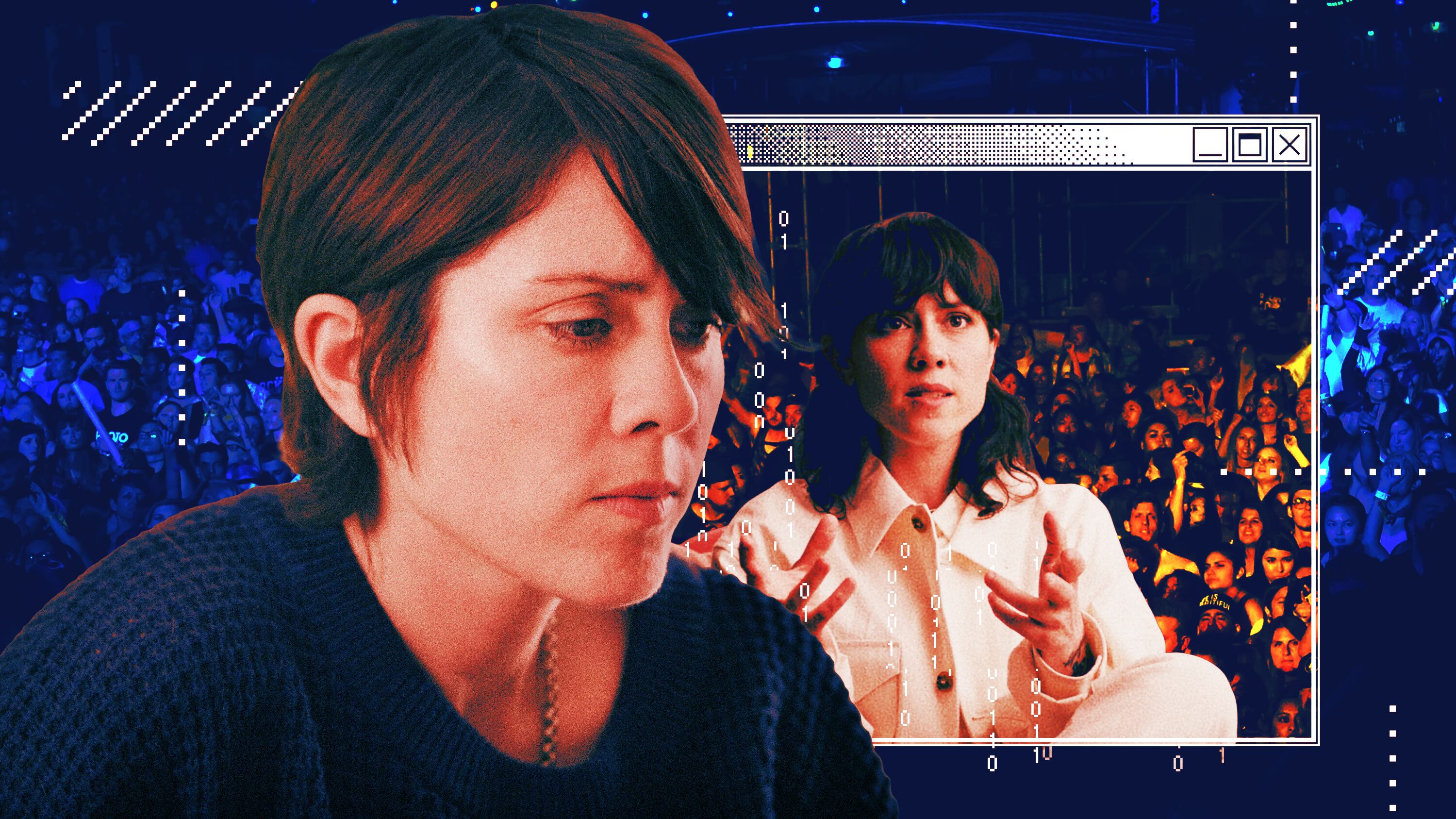 Ilustración fotográfica de Tegan y Sara Quin.