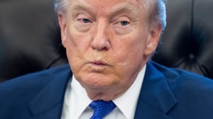 President Donald Trump speaks to the press about a critical minerals stockpile with $12 billion in initial funding, as Washington seeks to lower reliance on China for rare earths and other resources, in the Oval Office of the White House in Washington, DC, on February 2, 2026.